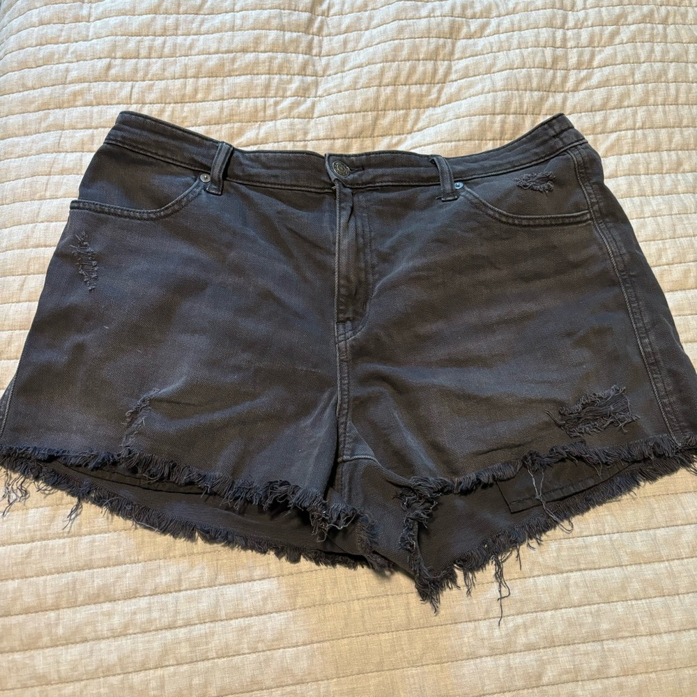 Aerie Black Jean Shorts